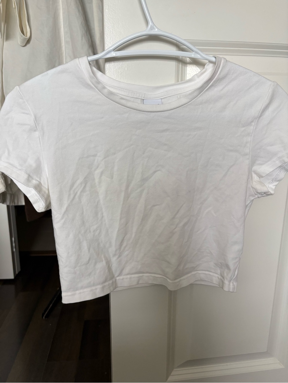 TNA White Cropped Tee
